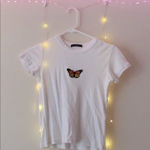 Brandy Melville Butterfly Fitted T-shirt